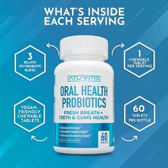Chewable Probiotics for Dental Health – Gum Care, Bad Breath Treatment, 60