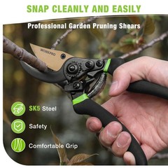WORKPRO 8.5″ Bypass Pruning Shears Garden Shears w/ Sharp SK5 Blade for Branches