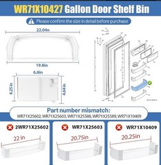 Door Gallon Bin Compatible with GE Refrigerator, WR71X10427