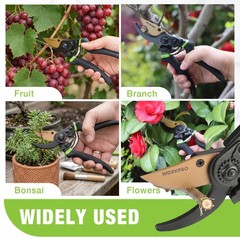 WORKPRO 8.5″ Bypass Pruning Shears Garden Shears w/ Sharp SK5 Blade for Branches