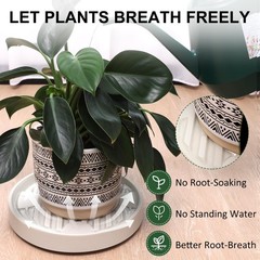 2 Pack Plant Caddy Hidden Wheels, 9.8in Beige Rolling Stand, Dolly Tray Tool