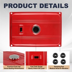 7 Gallon Universal Generator Gas Tank Fuel Valve Chrome Cap 26.5 Liter 6500W USA