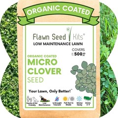 Micro Clover Seed, Organic Coated, Eco-Friendly, Low Growing, Low Maintenance