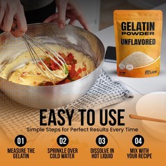 Gelatin Powder Unflavored 6 oz Bulk Bag – Gelatina Sin Sabor en Polvo
