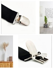 4 Bed Sheet Fasteners Adjustable Elastic Suspenders Straps Mattress Covers Clips