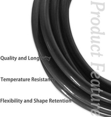 Pneumatic Tubing Black Polyurethane PU Air Hose Pipe Tube Kit 8Mm or 5/16 OD 5Mm