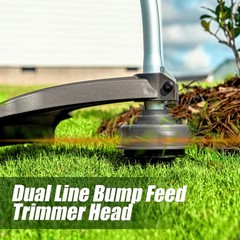 LawnMaster NPTGCP2517B No-Pull Gas String Trimmer with Electric Start 25cc