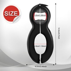 6 in 1 Bottle Can Jar Opener Manual Twist Off Gadget Multifunction Kitchen Tools