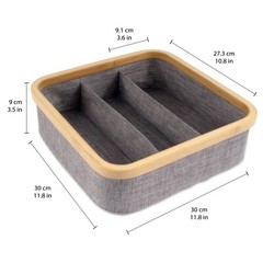 BambooMN Dresser Drawer Organizer, Bamboo
