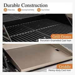 5-Burner Propane Gas Grill and Griddle Combo Stainless Steel Outdoor Patio