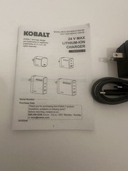 NEW Genuine Kobalt 24V USB-C PD 65W battery charger KCH-624-06