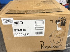 Porcher Equility Petite Square Vessel White Ceramic No Hole 15110-00.001