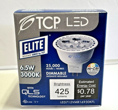 12-LED TCP Lighting LED712VMR16830KFL MR16 500 Lumen Elite 3000K Flood 7W