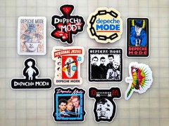 Depeche Mode Vinyl Sticker Lot (10 Stickers) dark electronic cure joy division