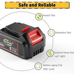 2Pack 6 AH Lithium Ion Battery For DeWalt 20V 20 Volt Max DCB206-2 DCB205 DCB204