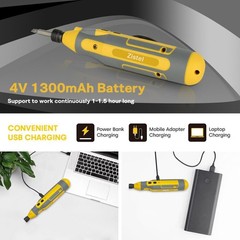 4V Cordless Screwdriver Kit Electric USB Rechargeable Power Tool 43pcs Bits Set