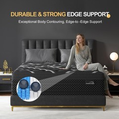 12″ 14″Twin Full Queen King Size Gel Memory Foam Spring Mattress In A Box