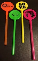 Vintage 60s-70s Hippie Days, Love, Nice Day, Devil Made,Smiley, Ballpoint Pens