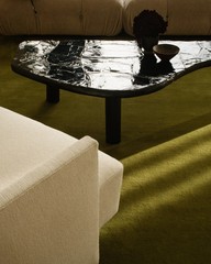 Nordic Knots Grand Milano Green Wool Rug Hand-Tufted Plush Pile Scandinavian Rug