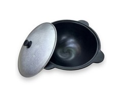 Kazan 100% Cast Iron Authentic Uzbek Cauldron & Oven Uchag Pilaf Plov Lagman Wok