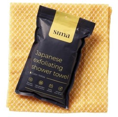 1 Sima® Japanese Exfoliating Antibacterial Shower Towel white/yellow/black/pink