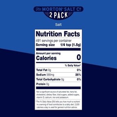 (Pack of 2) Morton All-Purpose Non-Iodized Table Salt 26 oz