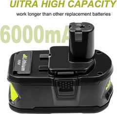 2PACK For RYOBI P108 18V One Plus 6.0Ah High Capacity Battery Lithium-Ion Li-Ion