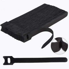 Nettbe 60 PCS 6 Inches Reusable Cable Ties, Adjustable 6inches-60PCS, Black