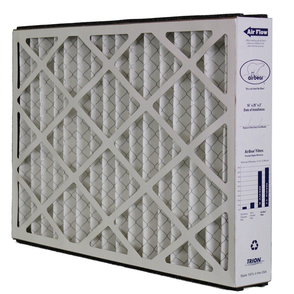 Trion Air Bear 259112-101 – Pleated Furnace Air Filter 16″x25″x3″ MERV 11