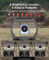 EZshoot Rechargeable Red/Green Dot Reflex Sight, Red Dot Optic Scope, Multipl…