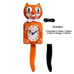 ORANGE HARVEST KIT CAT CLOCK 15.5″ Free Battery MADE IN USA Kit-Cat Klock NEW