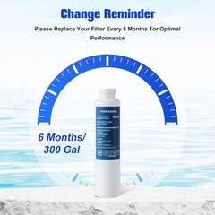 6Pcs Water Filter for Samsung DA97-17376B/HAF-QINS/EXP Fits SRF7500BB SRF7500SB