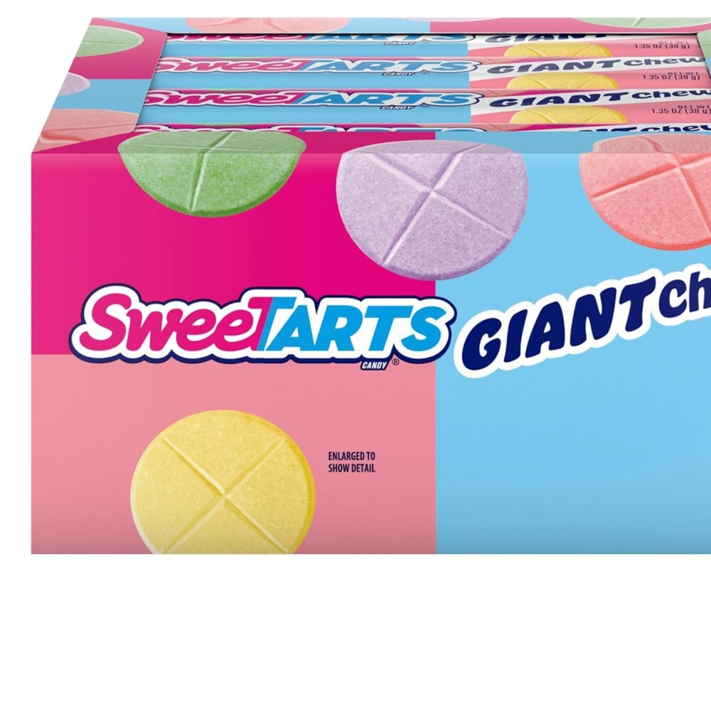 Giant Chewy Candy Rolls, 1.35oz – Sweet & Tart Flavor Explosion – 36 Count^-