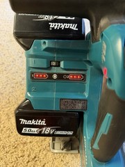 Makita XPS01 6.5 in Cordless Circular Track Saw – Two 18 Volt 5.0 Ah Batteries