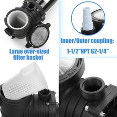 1.5HP for Hayward Swimming Pool Pump Motor In/Above Ground w/ Filter Basket