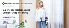 Cordless Vacuum Cleaner 550W Max 45kpa Brushless Motor 65min Runtime HEPA V28