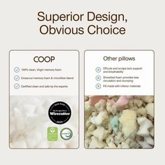 Coop Home Goods Original Crescent Adjustable Pillow, King Bed Pillows for…