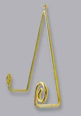 Bard’s Gold-Toned Wall Mountable Curled Plate Hanger for Plates 8″ – 10″ in Diam