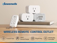 DEWENWILS Remote Control Outlet 3 Independent Wireless Sockets 15A 100ft
