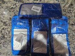 Funnyleaf 100 PCS Blue Resealable Mylar Holographic Bags Food Storage