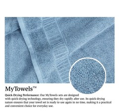 MyPillow 6 Piece Set – Premium Cotton Soft Absorbent Towels, 2 Bath Towel