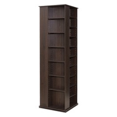 Uimoso Media Storage Cabinet CD Rack Tower with 34 Compartments in Brown