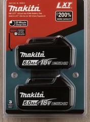Genuine 2 Pack Makita BL1860B-2 18V LXT Lithium‑Ion 6.0Ah Battery USA-Ship