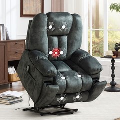 EBELLO Large Power Lift Recliner Chair with Massage, Heat, and USB for Elderly