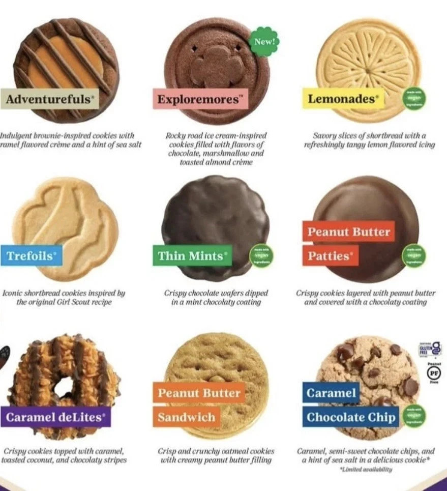 2026 Girl Scout Cookies – All Flavors Available! Supports Local Troops