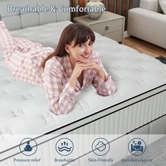 12″14″ Mattress In A Box Gel Memory Foam Hybrid Spring Twin Full Queen King Size