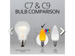 OptiCore C7 Opaque Multicolor LED Light Bulbs New 25 Pack Xmas Volume Discounts