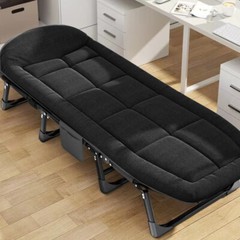 Adults Folding Sleeping Cot Guest Bed Heavy Duty Portable Cots Camping + Blanket