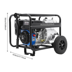 4 Stroke 7.5HP Gasoline Water Pump 3″ Full Trash Water Transfer Pump w/15m Pipe