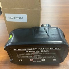 2PACK For RYOBI P108 18V One Plus 6.0Ah High Capacity Battery Lithium-Ion Li-Ion